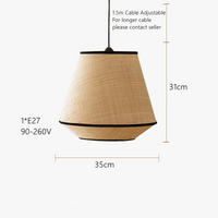 Suspension Bohême Wabi Sabi en rotin fait main - Parfait pour la déco intérieure