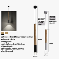 Suspension Long Tube LED 7W dans un style nordique pour salle à manger/salon/cuisine île boutique bar café
