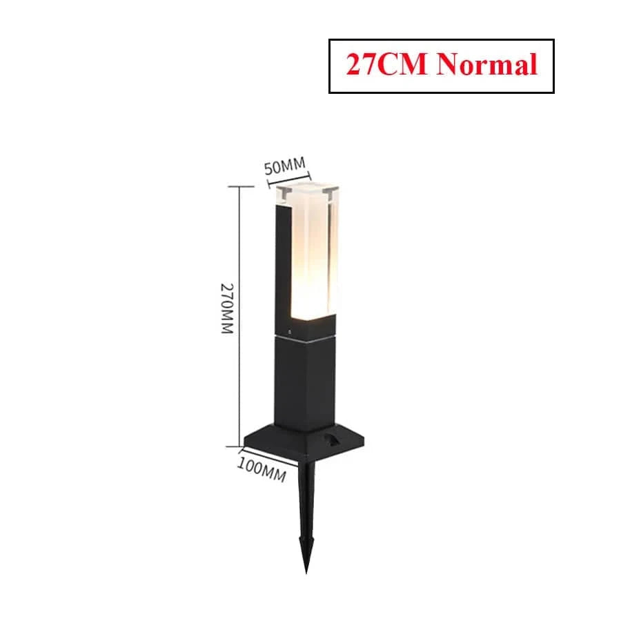 Bornes lumineuses LED Smart avec détecteur de mouvement PIR | Marco Lucetti 27CM avec piquet / Blanc chaud 3000K