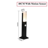 Bornes lumineuses LED Smart avec détecteur de mouvement PIR | Marco Lucetti Capteur de mouvement 40CM / Blanc chaud 3000K