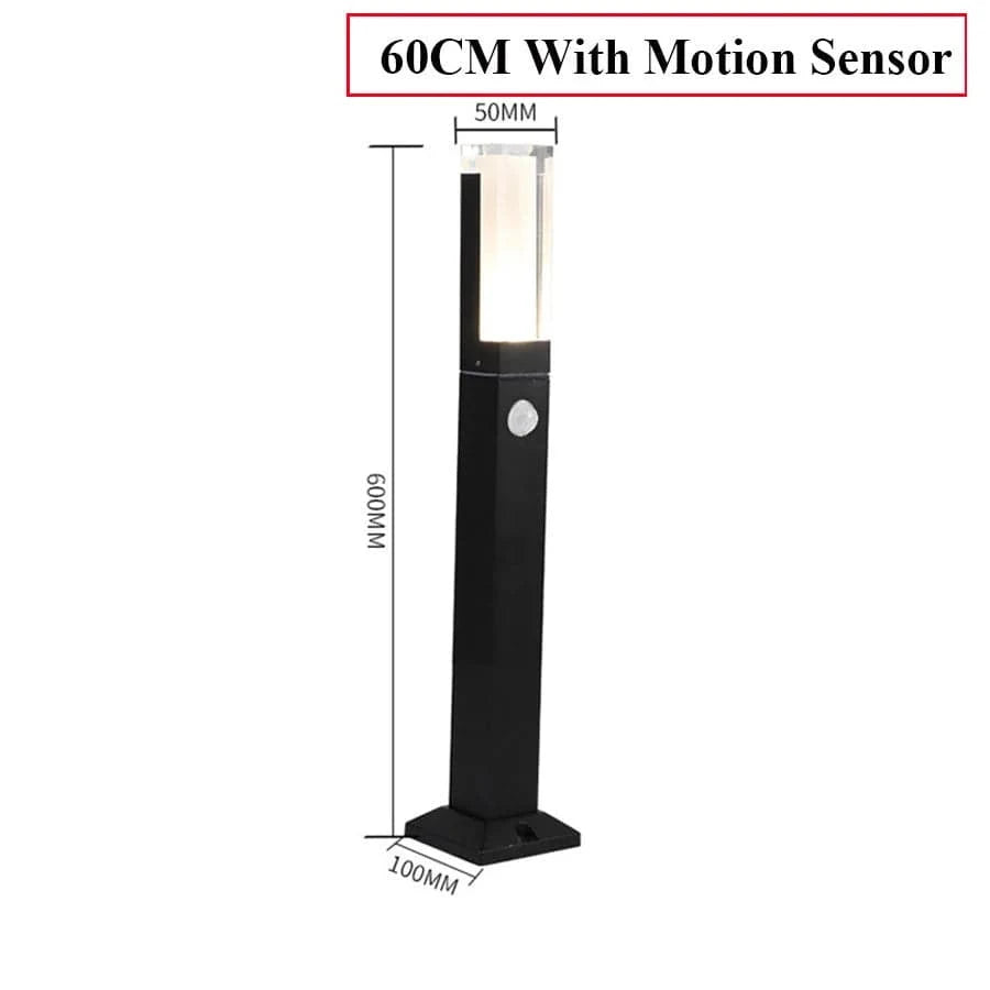 Bornes lumineuses LED Smart avec détecteur de mouvement PIR | Marco Lucetti Capteur de mouvement 60CM / Blanc chaud 3000K