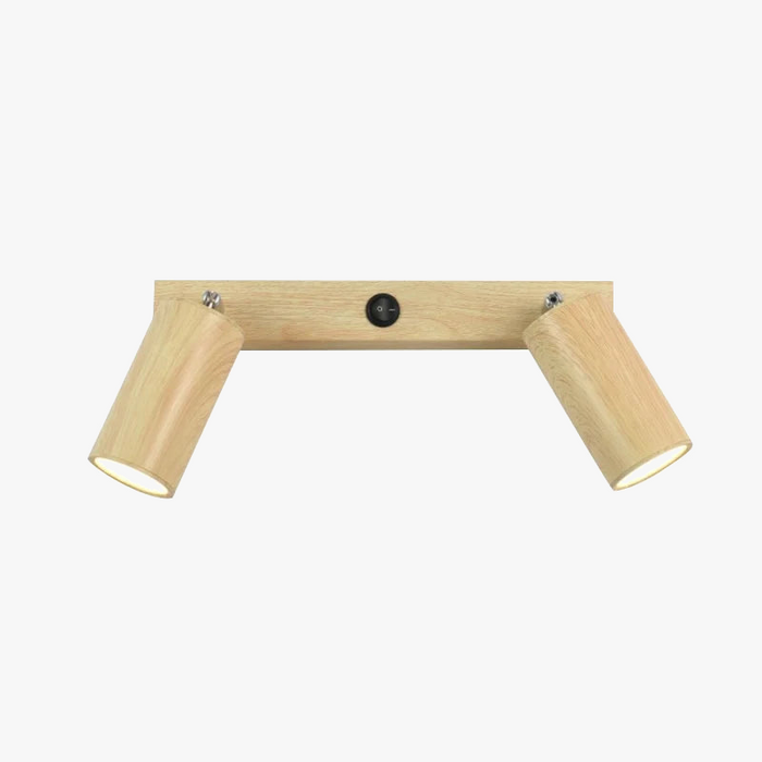 Botimi - Lampe de Table Nordique en Bois avec Poussoir