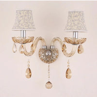 Applique murale Bougie Cristal Cognac - Style européen