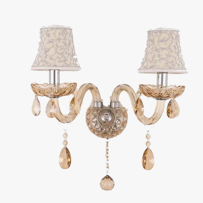Applique murale Bougie Cristal Cognac - Style européen