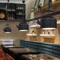 Bouilloire en fer pour une décoration élégante et rétro - Lustre industriel vent clair - Modèle WJ11087 | Marco Lucetti