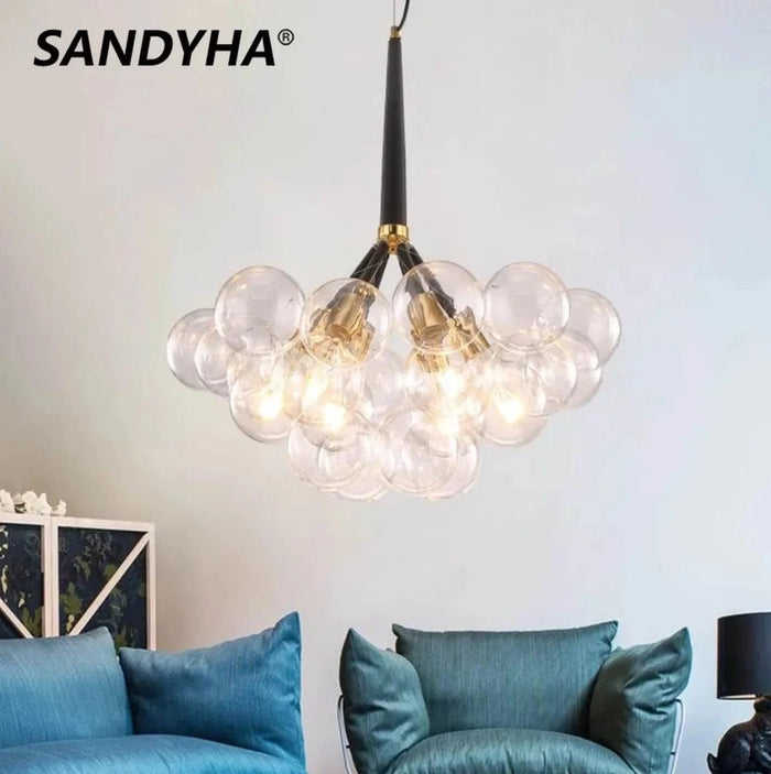 Boule de verre bulle Lustre de Haute Qualité - Lampe Suspendue LED Design - Décoration d'Intérieur | Marco Lucetti