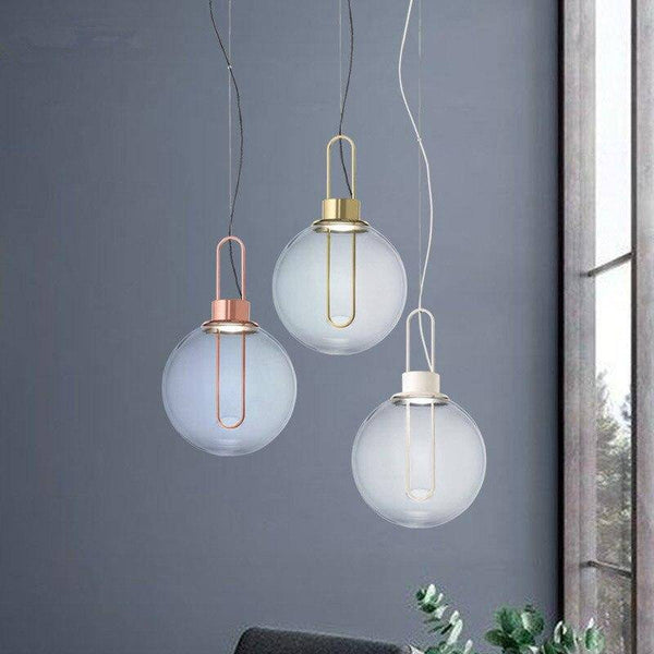 Boule de verre et socle chromé: Suspension Design | Marco Lucetti