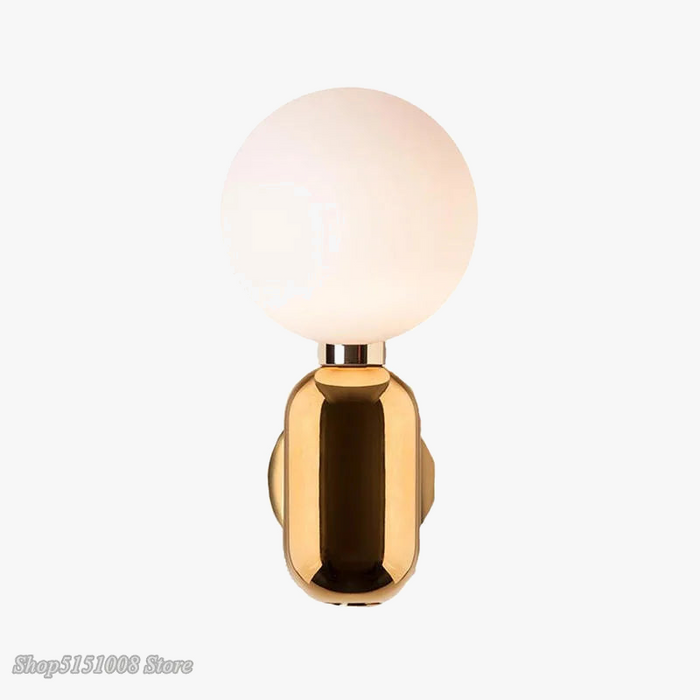 Boule de verre nordique - Applique murale rétro LED - Idéale pour chambre, couloir, salle de bain - Style Vintage Loft
