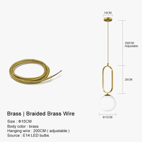 Boule de verre nordique - Lustre moderne pour luminaires de cuisine - Lampes suspendues  | Marco Lucetti