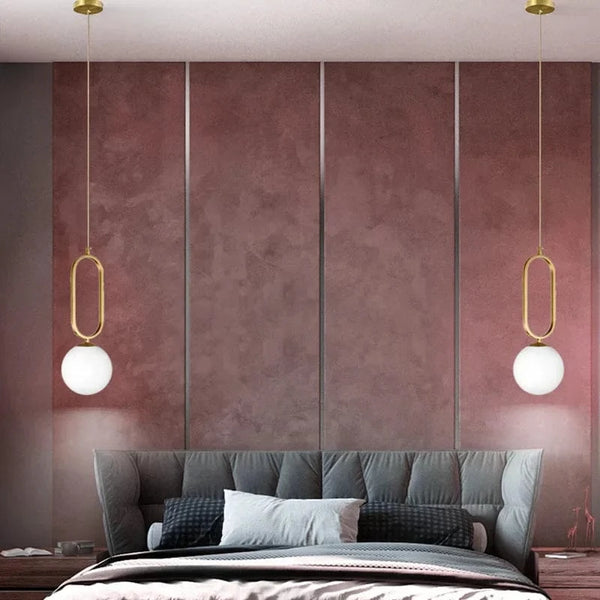 Boule de verre nordique - Lustre moderne pour luminaires de cuisine - Lampes suspendues  | Marco Lucetti