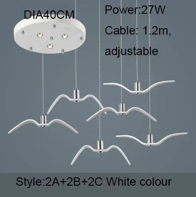 Brokis Night Birds : suspension en résine silhouette d'oiseau, expression de liberté | Marco Lucetti 2A2B2C Blanc DIA40CM / Blanc froid