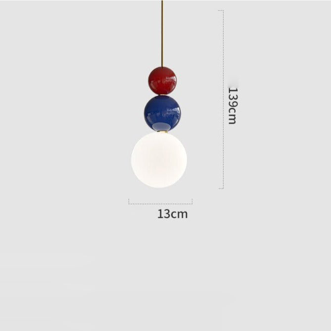 Suspension design en métal et boules colorées Ginna