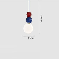 Suspension design en métal et boules colorées Ginna