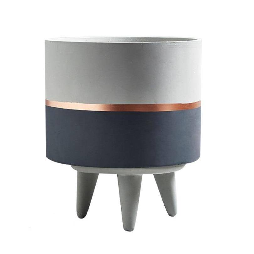 Cache-pot sur pied bas design effet Ciment Ultima | Marco Lucetti
