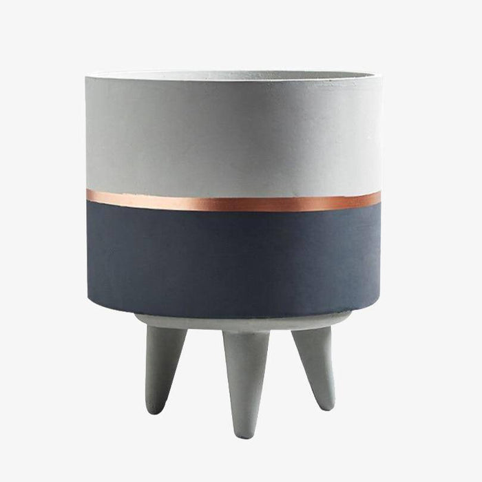 Cache-pot sur pied bas design effet Ciment Ultima | Marco Lucetti