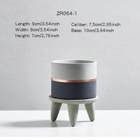 Cache-pot sur pied bas design effet Ciment Ultima | Marco Lucetti S