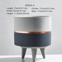 Cache-pot sur pied bas design effet Ciment Ultima | Marco Lucetti XL