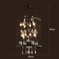 Cage à oiseaux en cristal noir pour une ambiance rétro-industrielle vintage | Marco Lucetti Couleur rouille 12Têtes
