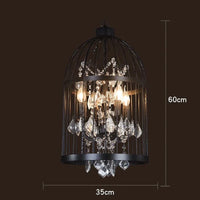 Cage à oiseaux en cristal noir pour une ambiance rétro-industrielle vintage | Marco Lucetti Noir 4 têtes