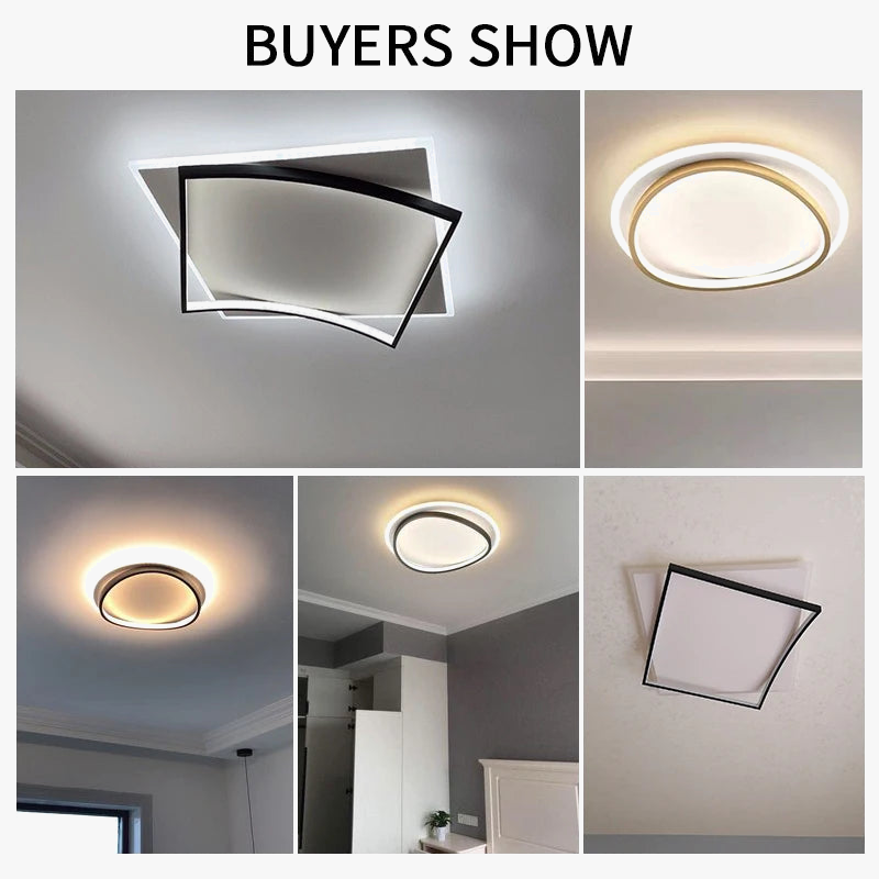 Lustre LED Carré Moderne pour Chambre Salon Étude Foyer Maison