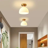 Céramique verre Led Nordique Couloir Plafonnier pour Allée Vestiaire Balcon E27 Acrylique Lustre Luminaires | Marco Lucetti