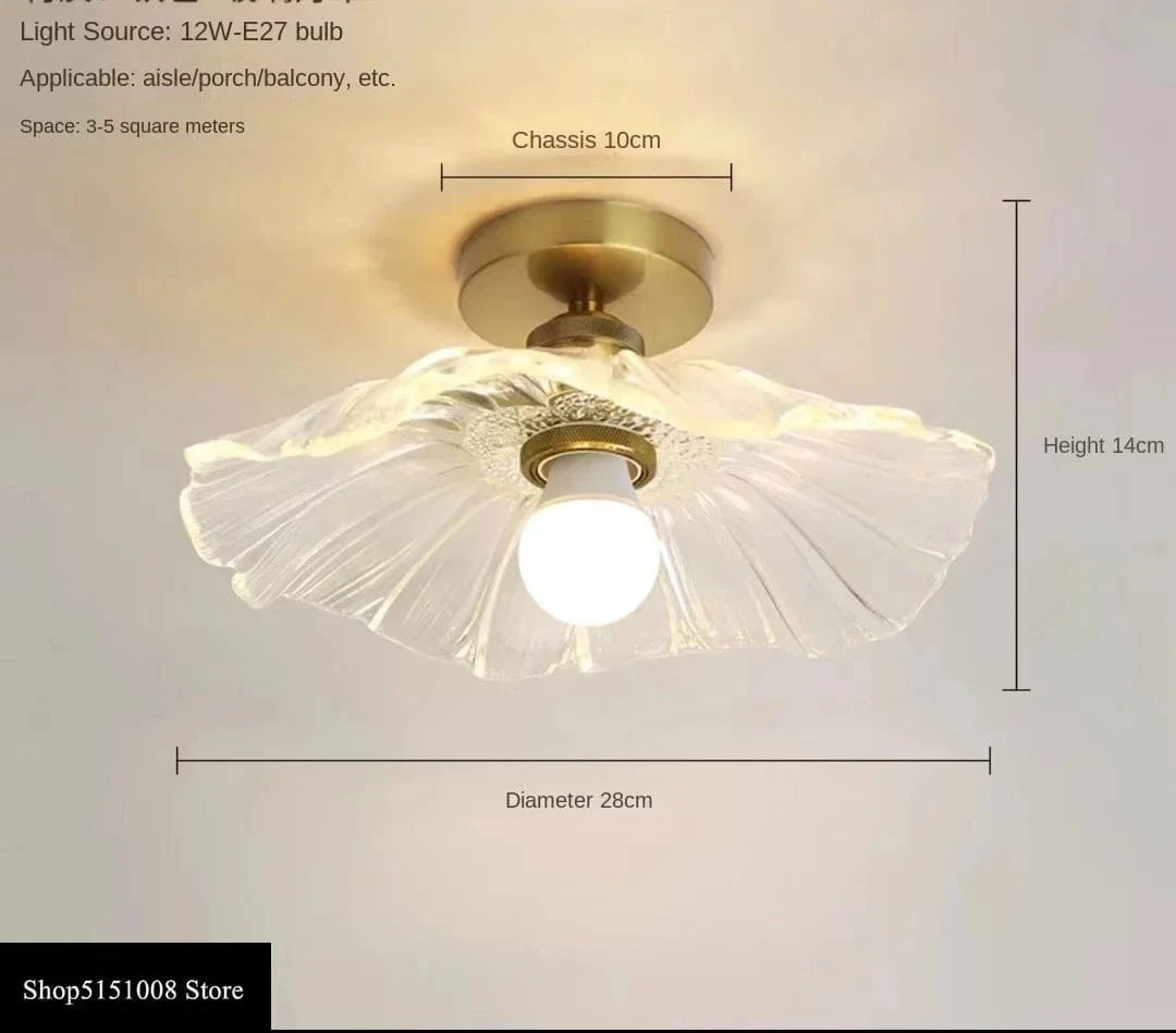 Céramique verre Led Nordique Couloir Plafonnier pour Allée Vestiaire Balcon E27 Acrylique Lustre Luminaires | Marco Lucetti Style F