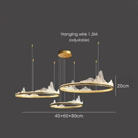 Cercle de Luxe pour Suspensions Villa | Marco Lucetti 40cm 60cm 80cm or / Froid