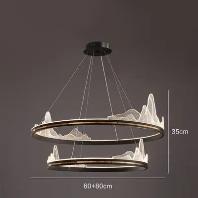 Cercle de Luxe pour Suspensions Villa | Marco Lucetti 60cm et 80com noir / Froid