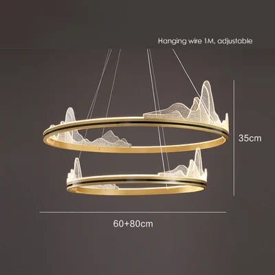 Cercle de Luxe pour Suspensions Villa | Marco Lucetti 60cm et or 80com / Froid