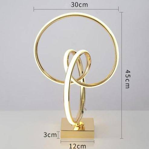 Chambre de chevet LED dorée en spirale - Design Moderne | Marco Lucetti 3 couleurs