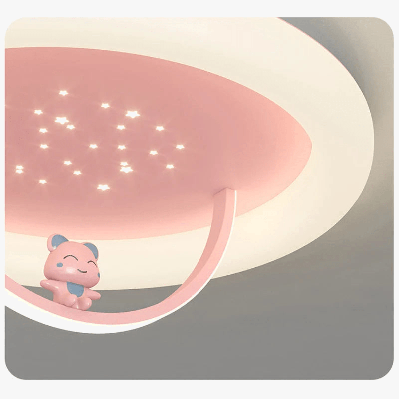 Chambre enfant étoilée: Plafonniers ours et princesse | Marco Lucetti