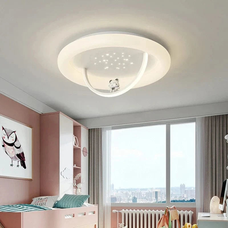 Chambre enfant étoilée: Plafonniers ours et princesse | Marco Lucetti