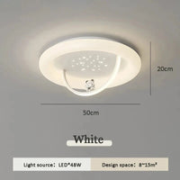 Chambre enfant étoilée: Plafonniers ours et princesse | Marco Lucetti Blanc / Gradation RC