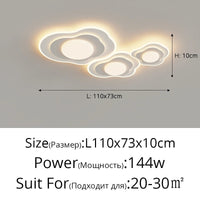 Plafonnier Luxe LED pour Chambre Principale - Blanc Bois Crème