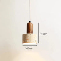 Charme Japonais : Lampe Suspendue en Travertin Jaune Style Wabi-Sabi | Marco Lucetti B