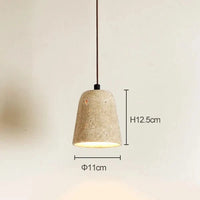 Charme Japonais : Lampe Suspendue en Travertin Jaune Style Wabi-Sabi | Marco Lucetti C