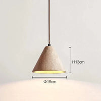 Charme Japonais : Lampe Suspendue en Travertin Jaune Style Wabi-Sabi | Marco Lucetti E