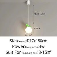 Chenille Astro - Lustre Enfant Moderne Dessin Animé | Marco Lucetti A Vert D17x150cm / 3 couleurs sans télécommande