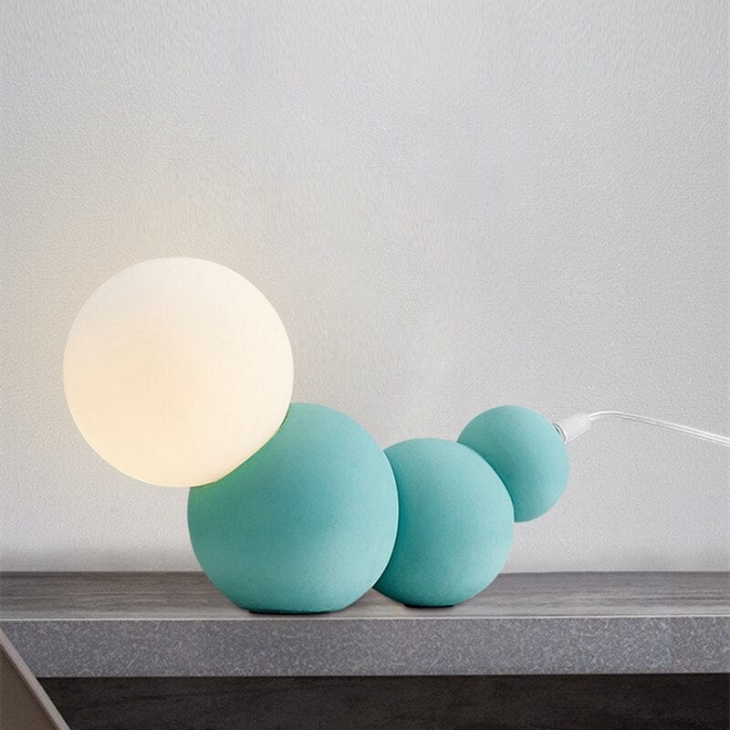 Chenille Pillar : Lampe de chevet LED Moderne | Marco Lucetti Bleu / Chaude