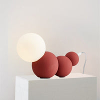 Chenille Pillar : Lampe de chevet LED Moderne | Marco Lucetti Rouge / Chaude