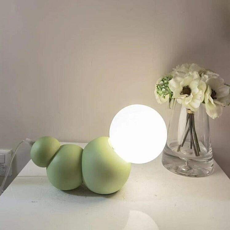 Chenille Pillar : Lampe de chevet LED Moderne | Marco Lucetti Vert / Chaude