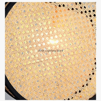 Lustre d'art en Rotin Bambou LED - Élégance Chinoise