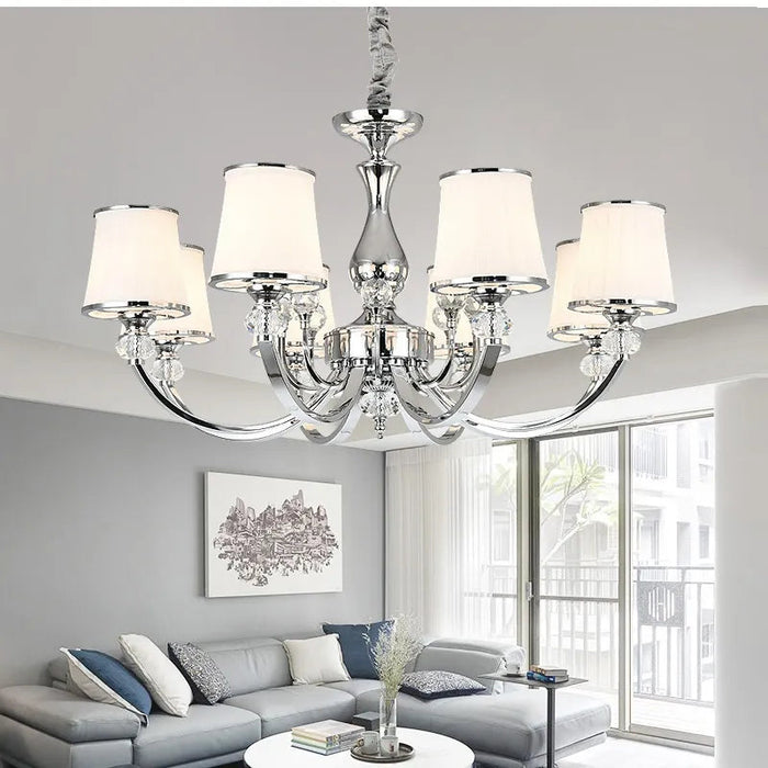 Lustre Chrome Led Cristal Moderne E14
