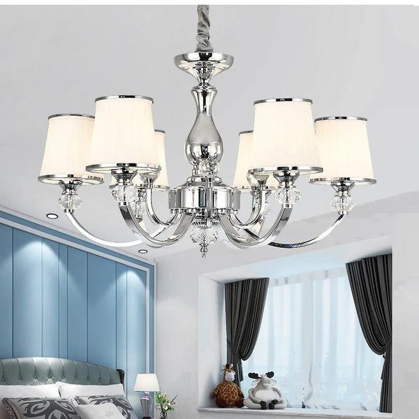 Lustre Chrome Led Cristal Moderne E14