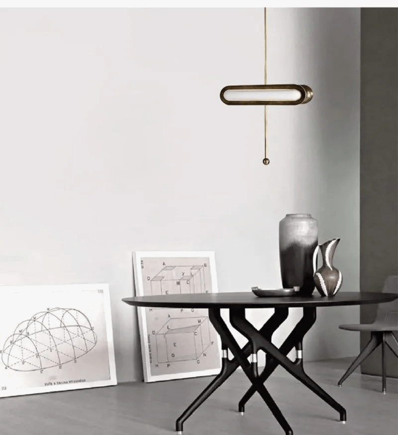 Circuit Suspension Nordique LED Lumière Dorée Postmoderne - Idéal pour Salon, Cuisine, Loft, Chambre ou Chevet | Marco Lucetti