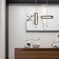 Circuit Suspension Nordique LED Lumière Dorée Postmoderne - Idéal pour Salon, Cuisine, Loft, Chambre ou Chevet | Marco Lucetti