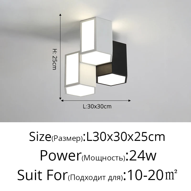 Plafonnier Créatif Géométrique LED - Collection Design Illuminez Votre Intérieur