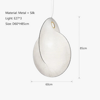 Lustre Led Wabi Sabi nordique pour la salle à manger barre de chambre Villa Loft Duplex Escalier Suspensions Décoratif