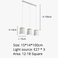 Creative Led - Lampe suspension blanche moderne avec barre en bois et en métal | Marco Lucetti