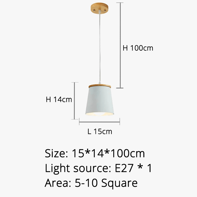 Creative Led - Lampe suspension blanche moderne avec barre en bois et en métal | Marco Lucetti